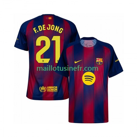 Maillot de Foot FC Barcelone Frenkie de Jong 21 Domicile 2025-26 Maillot de Foot FC Barcelone Frenkie de Jong 21 Domicile 2025-26